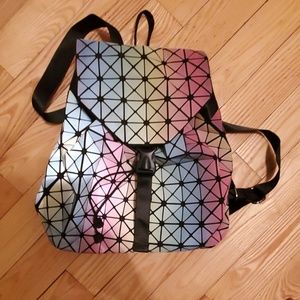 Rainbow reflective backpack